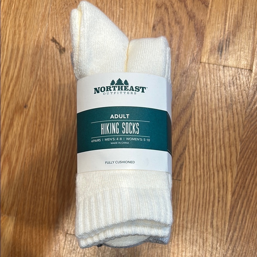 Northeast outfitters hiking socks 4 pack fully cushioned new w tags adult unisex